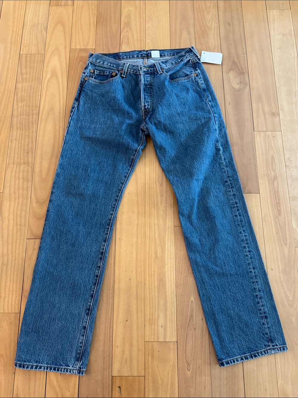 Levi's Men's Straight-Leg Denim Jeans in Medium Blue 501